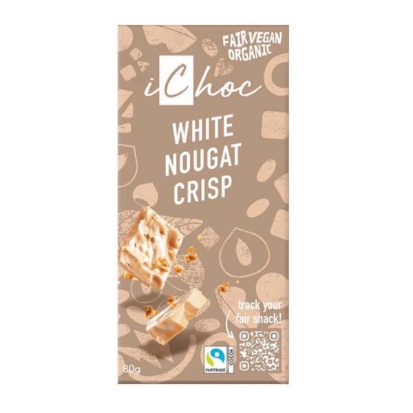 iChov WHITE nougat Crisp vegan bezgulutenu Bio 80g