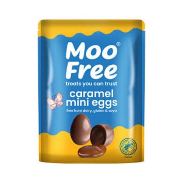 Vajíčka kakaové plnené karamelom 84 g MOO FREE