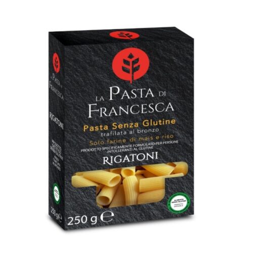 Talianske cestoviny Rigatoni bez lepku - La Pasta di Francesca 250g