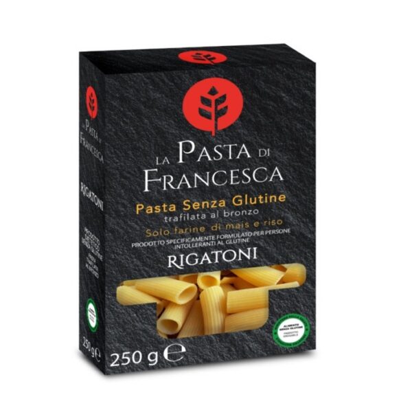 Talianske cestoviny Rigatoni bez lepku - La Pasta di Francesca 250g Talianske cestoviny Rigatoni bez lepku - La Pasta di Francesca 250g