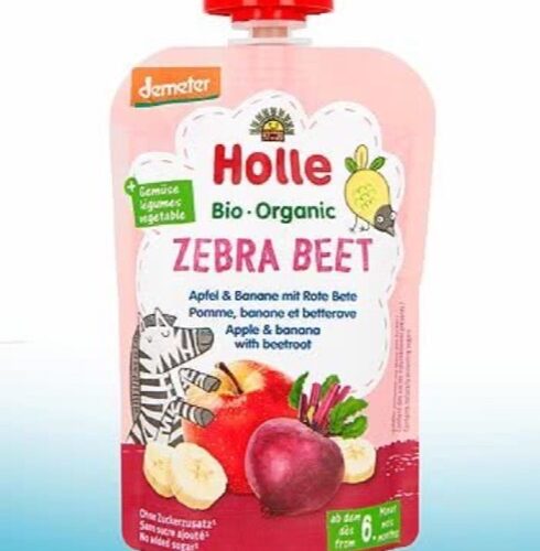 HOLLE Zebra Beet Bio pyré jablko banán a červená repa 100 g