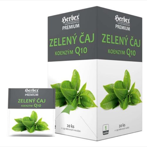 Čaj zelený s koenzymem Q10 - Herbex 20x1,5g Čaj zelený s koenzymem Q10 - Herbex 20x1,5g
