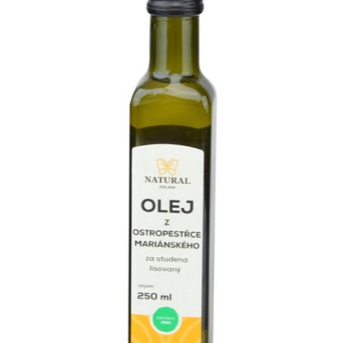 Olej z ostropestřce mariánského za studena lisovaný - Natural 250ml Olej z ostropestřce mariánského za studena lisovaný - Natural 250ml