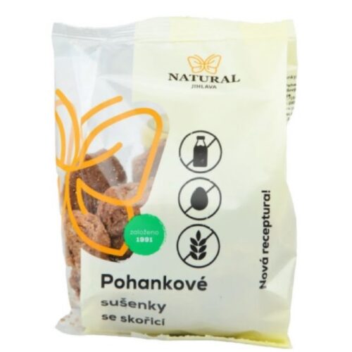 Susienky pohankove so skoricou bez lepku, mlieka, vajec a kukurice - Natural 150g
