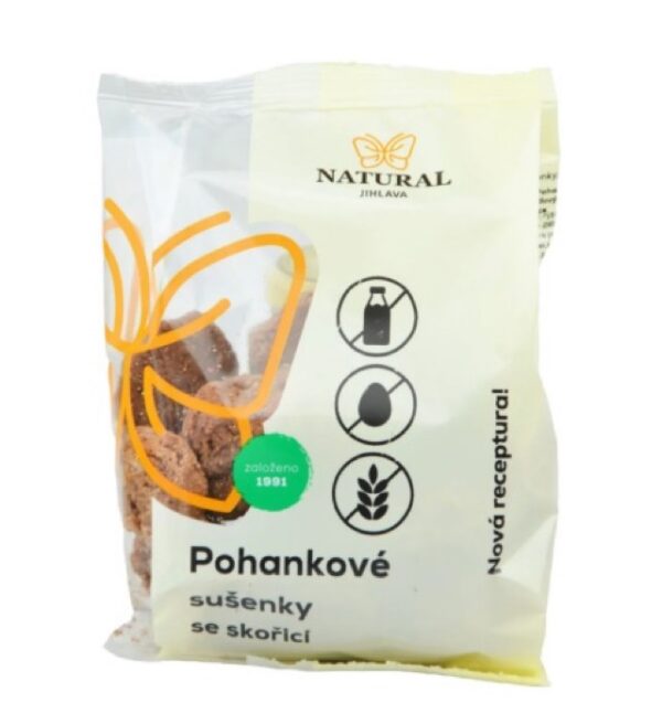 Susienky pohankove so skoricou bez lepku, mlieka, vajec a kukurice - Natural 150g