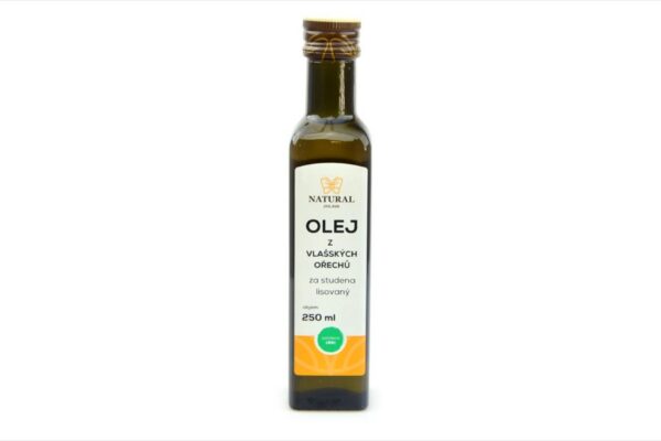 Olej z vlašských orechov lisovaný za studena - Natural 250ml Olej z vlašských orechov lisovaný za studena - Natural 250ml